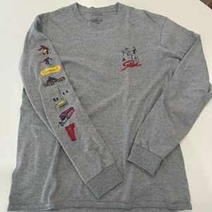 Gray Long Sleeve Graphic Tee